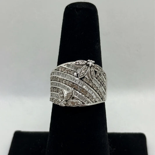Sterling Silver Diamond Ring