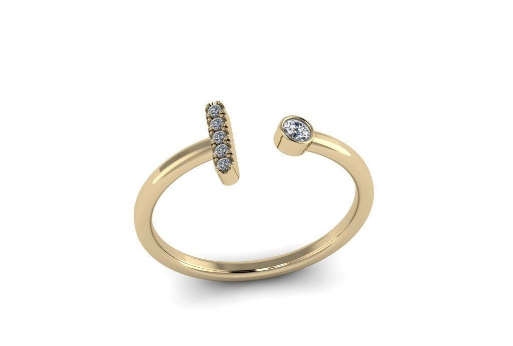10k Diamond Letter Rings