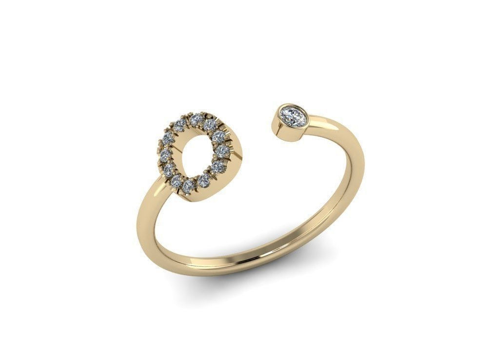 10k Diamond Letter Rings