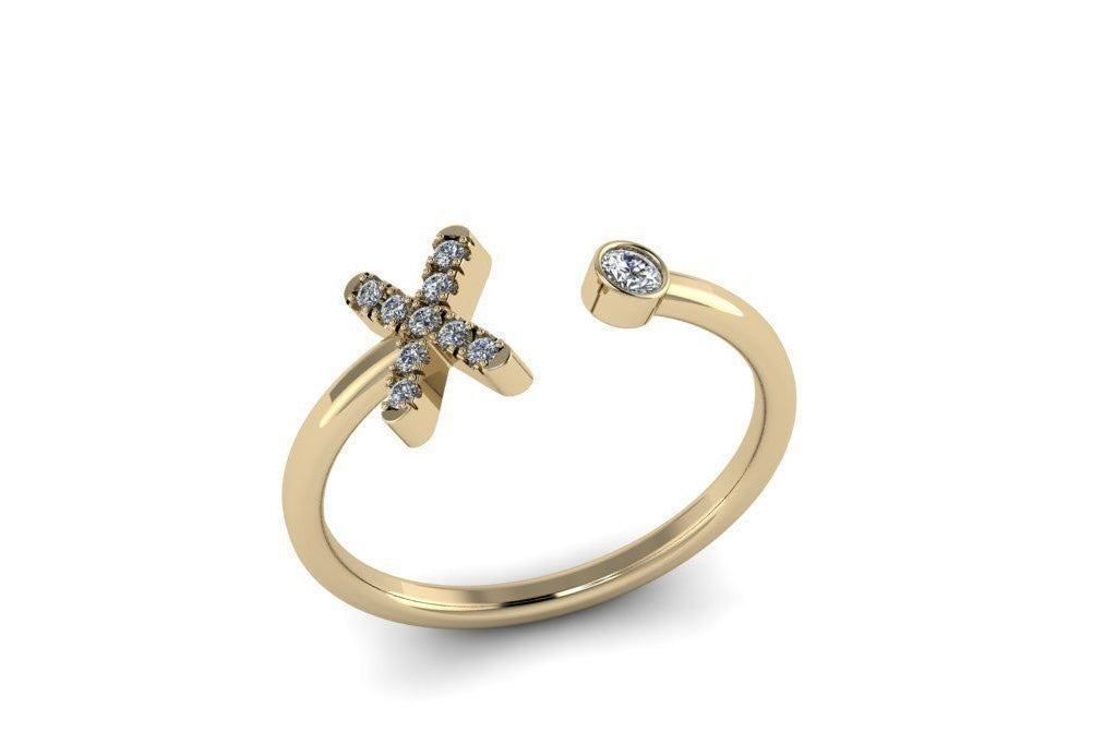 10k Diamond Letter Rings