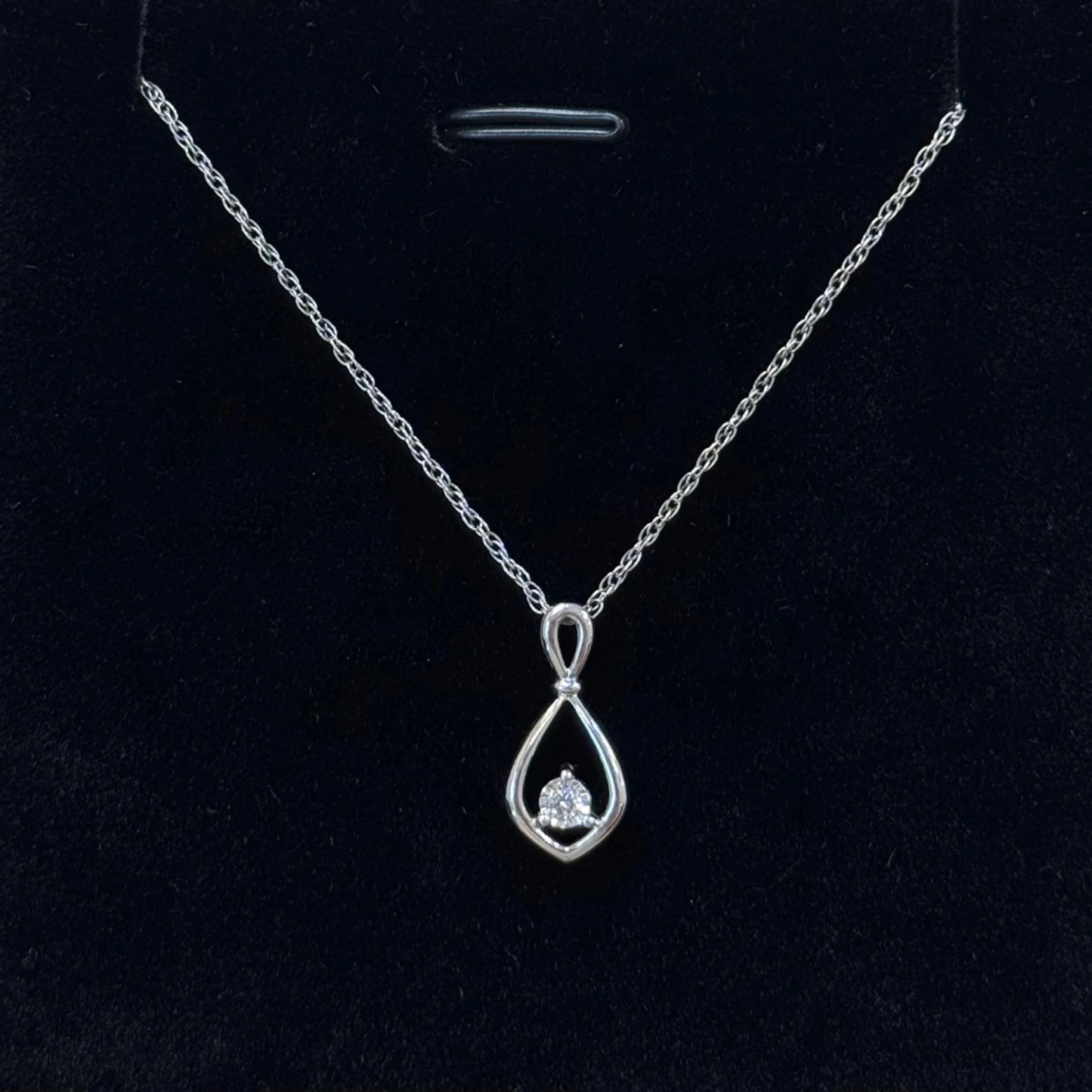 Sterling Silver Diamond Pendant Set