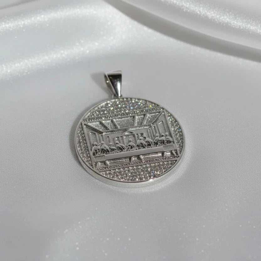 Sterling silver Last Supper pendant