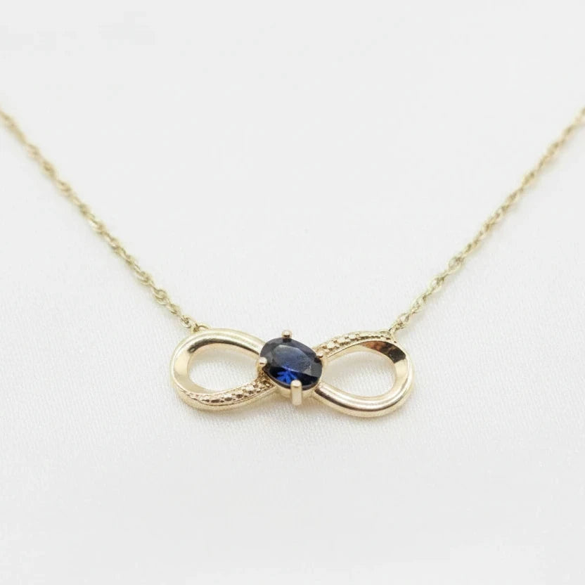 Sterling Silver Sapphire Necklace Set