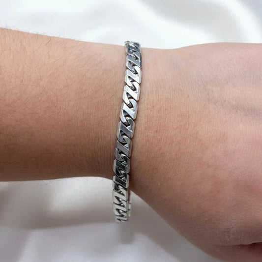 Sterling Silver Tiger eye link bracelet