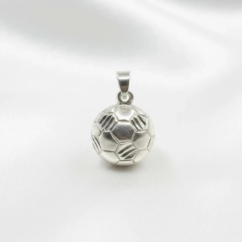 Sterling Silver Soccer Ball Pendant