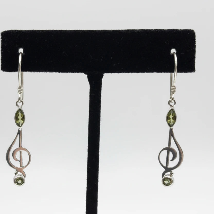 Sterling Silver Peridot Earrings