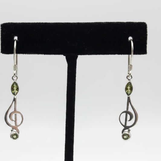 Sterling Silver Peridot Earrings