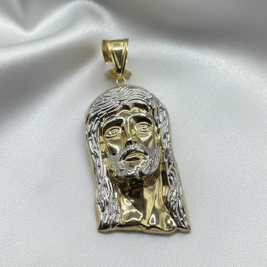 10k Jesus Two tone Pendant