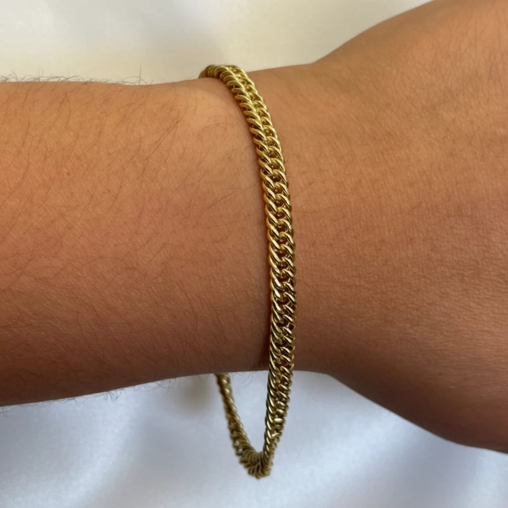 10k Double Cuban link Bracelet