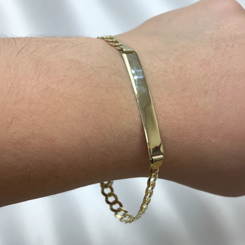 14k ID curb bracelet