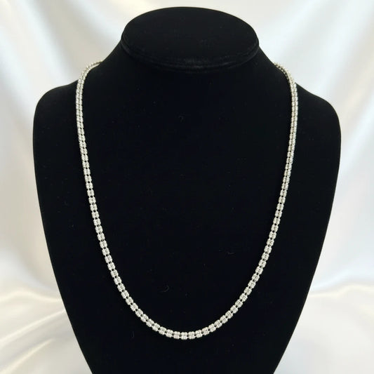 Sterling Silver Ice link necklace