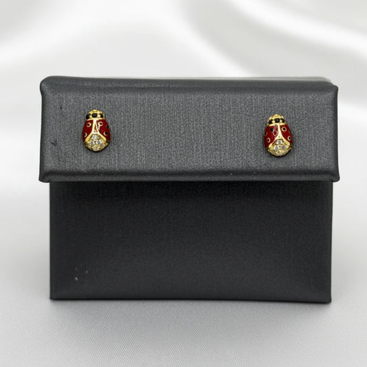 Sterling Silver Lady Bug Earrings