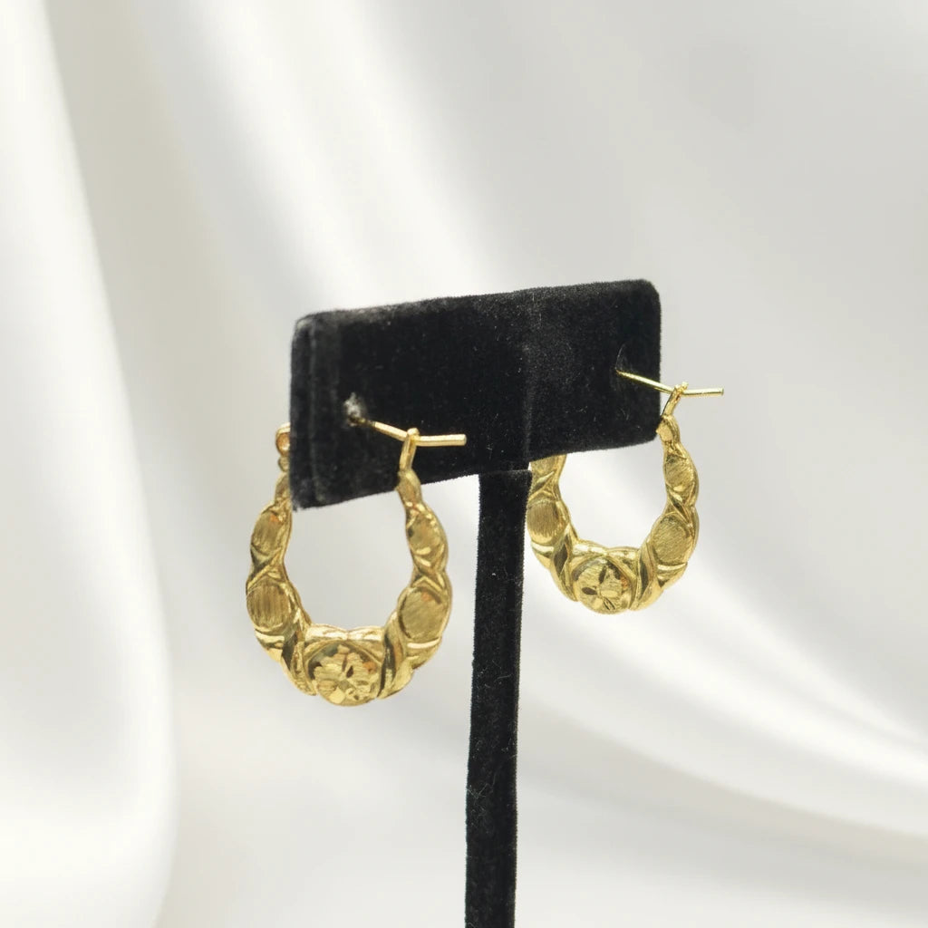 10k xoxo small hoop earrings