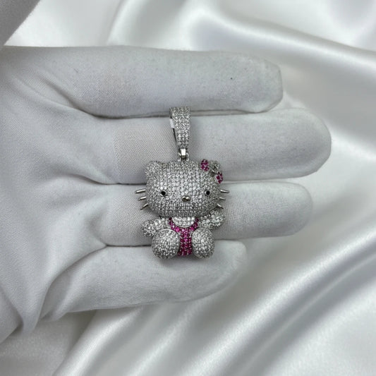 Sterling Silver Kitty Pendant