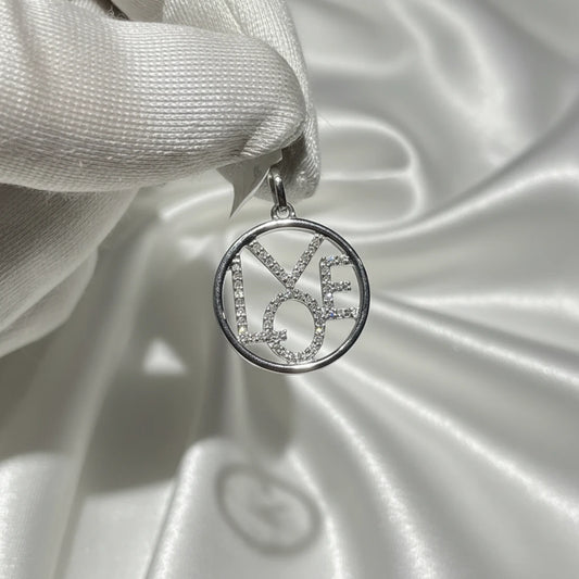 14k “Love” Diamond Pendant