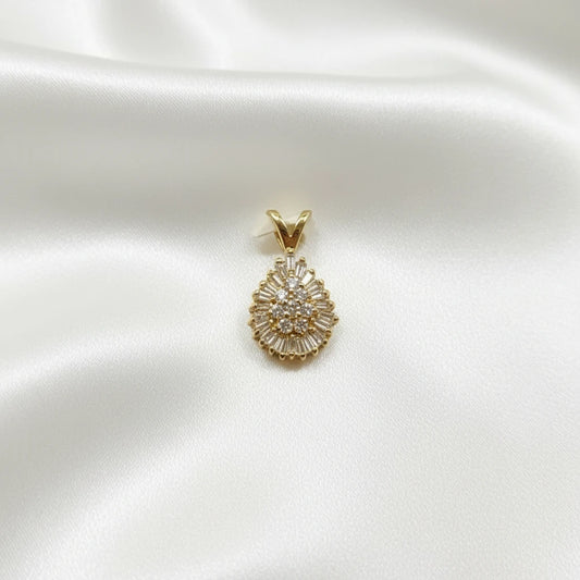 14k pear shape Diamond Pendant