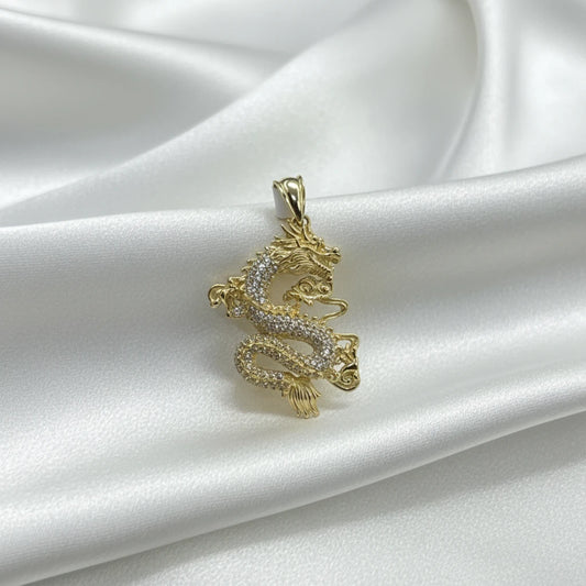 14k Dragon Pendant