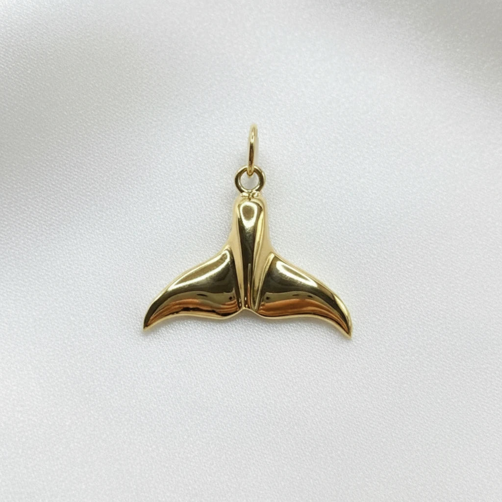 14k Whale Tale Pendant