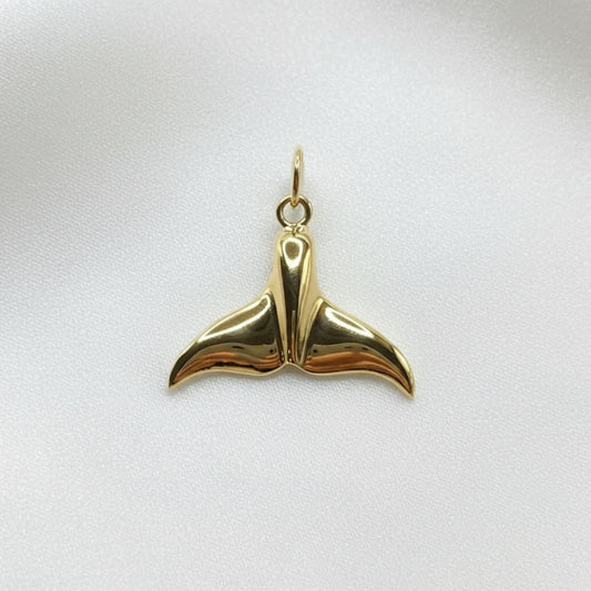 14k Whale Tale Pendant