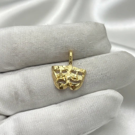 14k Theater Mask Pendant