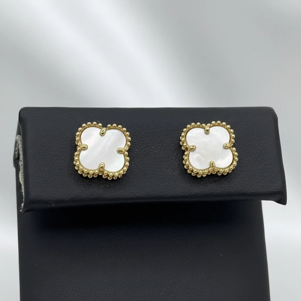 10k Four leaf Clover Earrings