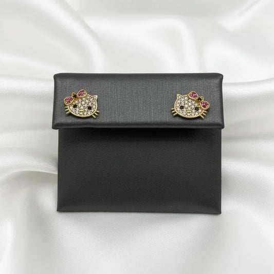 10k Hello Kitty Earrings