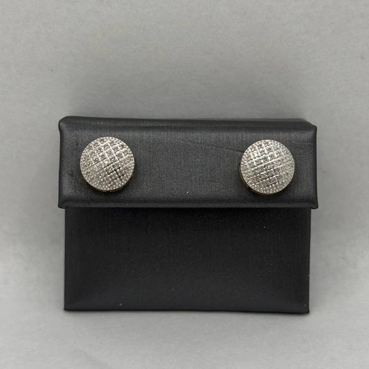 10k Diamond round earrings