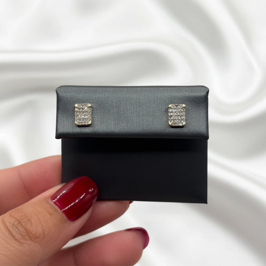 10k Diamond Screwback Earrings