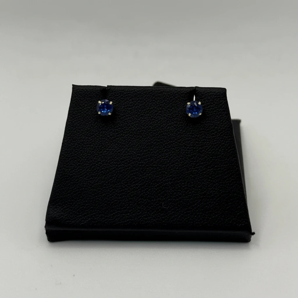 10k Blue Cubic Zirconia Earrings