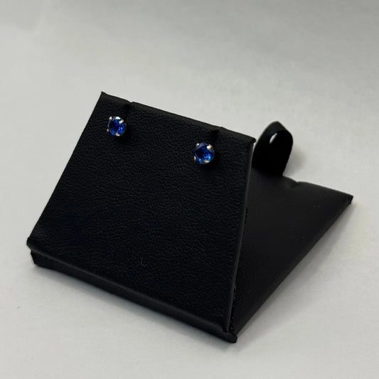 10k Blue Cubic Zirconia Earrings