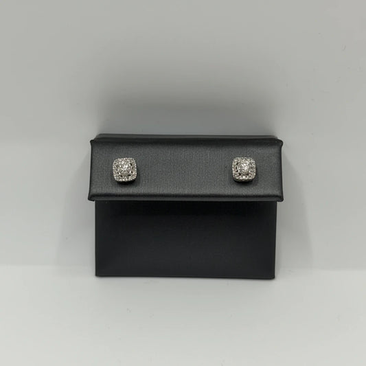 14k White Gold Diamond Earrings