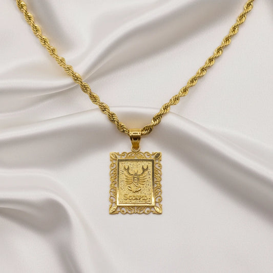 10k Scorpio zodiac pendant