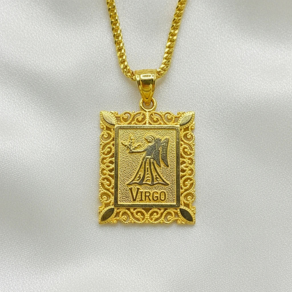 10K Virgo zodiac Pendant