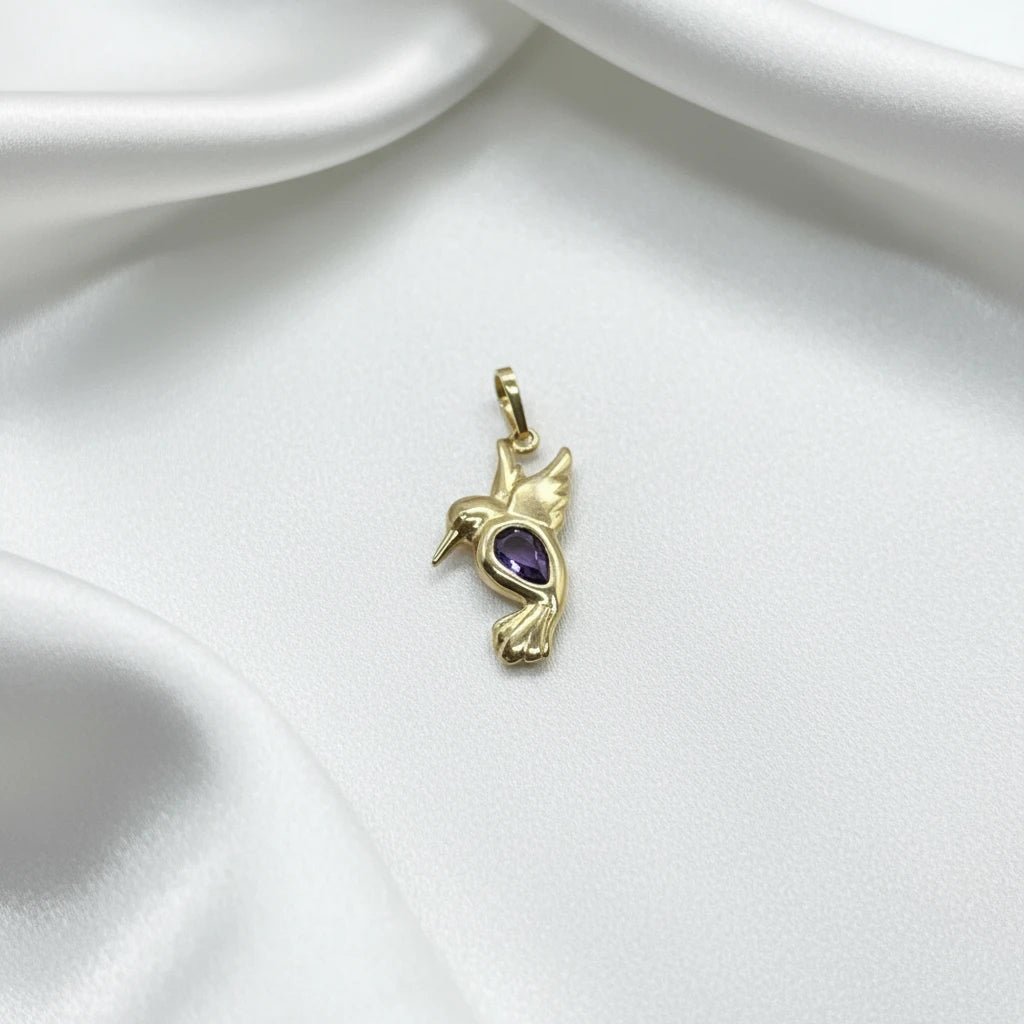 10k Humming Bird Pendant