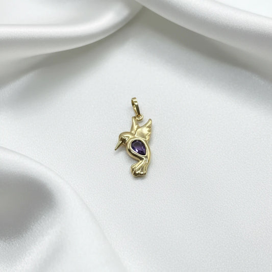 10k Humming Bird Pendant