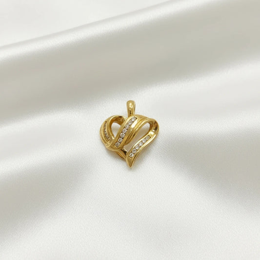 10k Diamond Heart Pendant