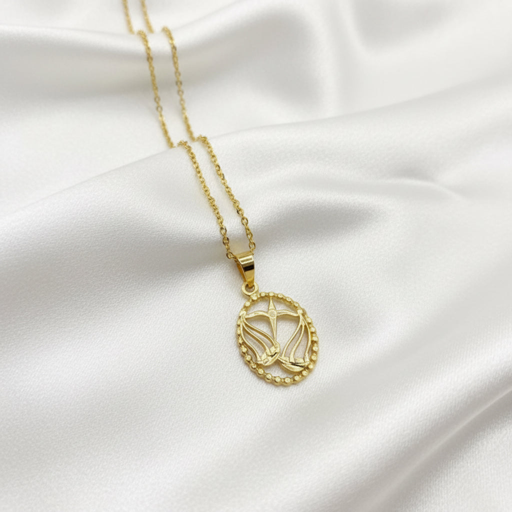 14k libra Zodiac Pendant