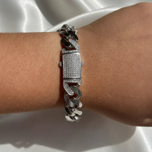 Sterling Silver Cuban/Figaro bracelet