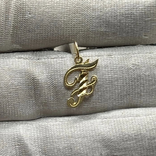 14k Letter “F” Pendant