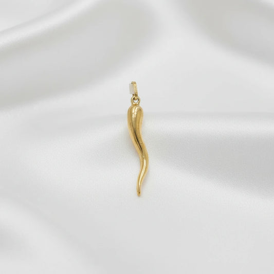 14k Italian Horn Pendant