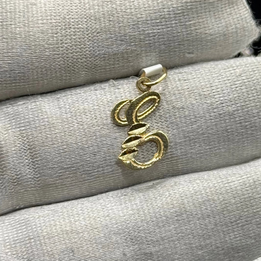 14k Letter “E” Pendant