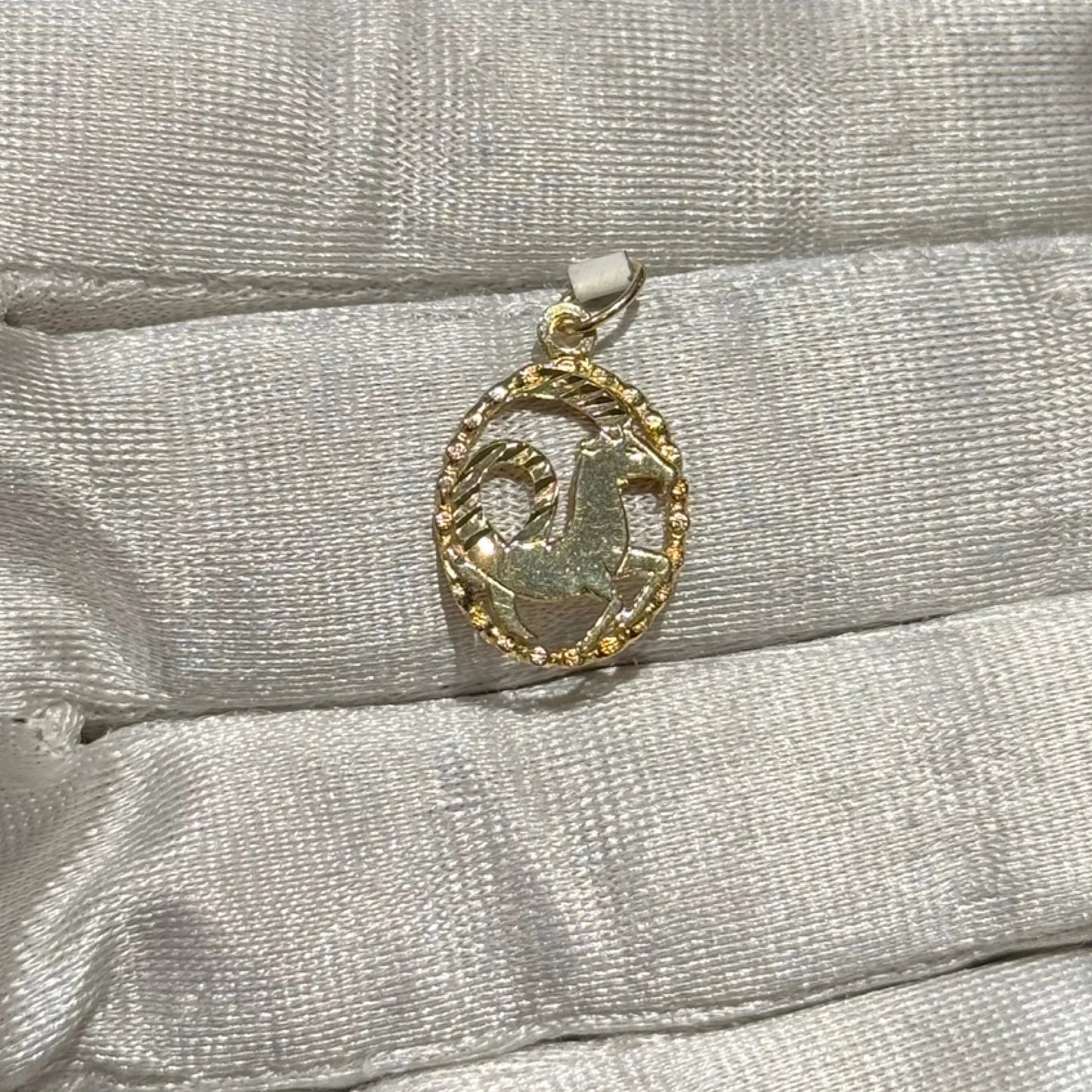 14k Aries Zodiac pendant