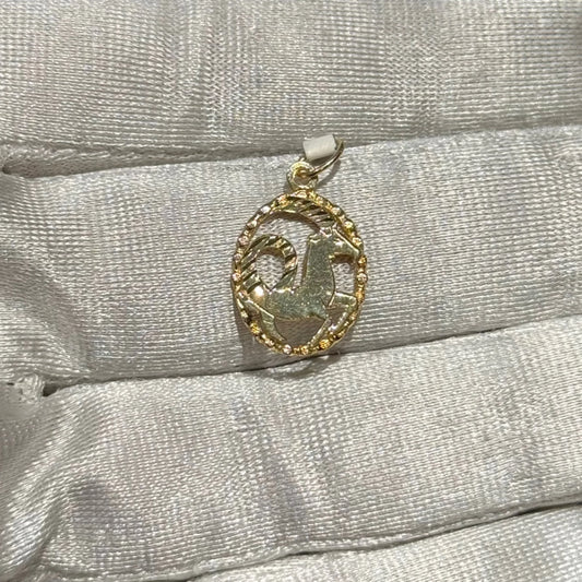 14k Aries Zodiac pendant