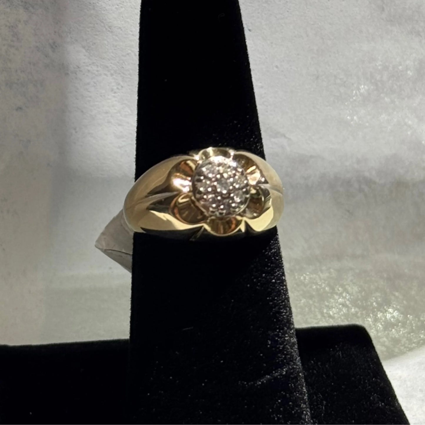 14k Diamond Cluster Ring
