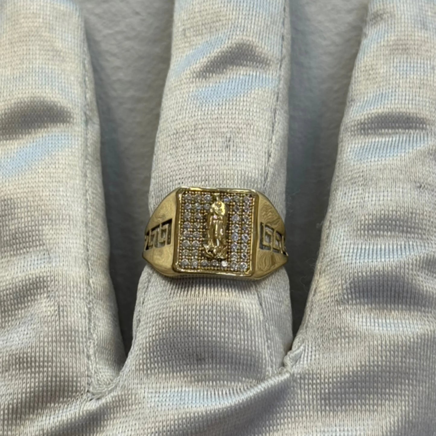 10k Virgin Mary Cz ring