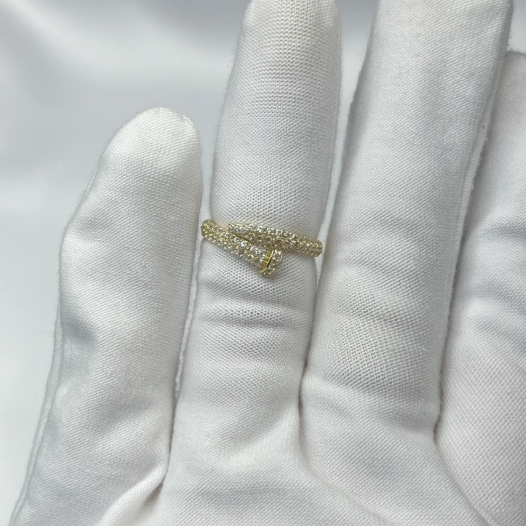 10k CZ Nail Ring
